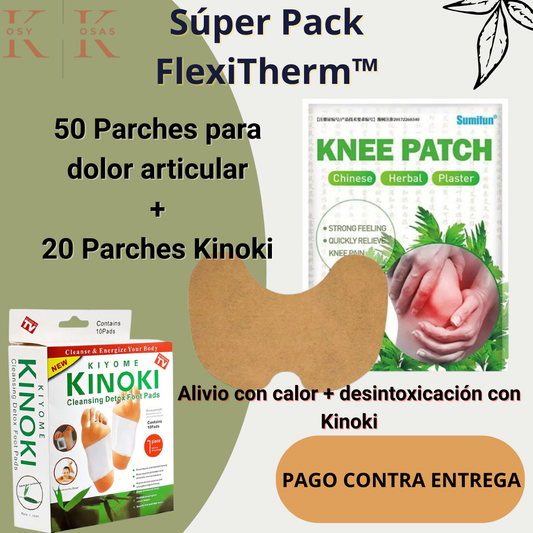 Pack FlexiTherm™ (50 knee patch + 20 kinoki patch)